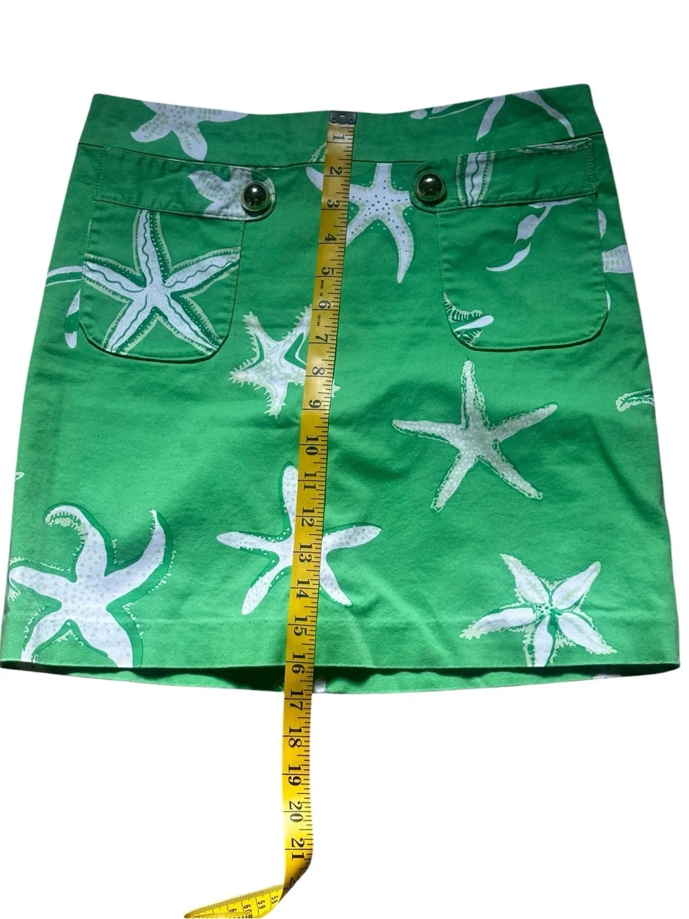 Melly M Green Starfish Print Mini Skirt Size 2‎ 📦